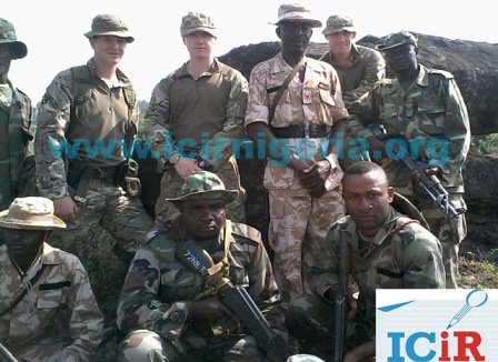Nigerian troops and their British trainers