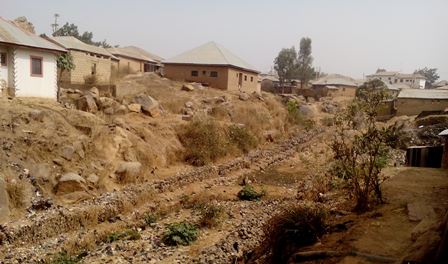 The bandoned erosion control project in Anglo - Jos