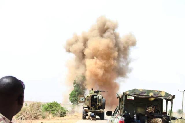 The army ordinance unit safely detonated the IEDs 