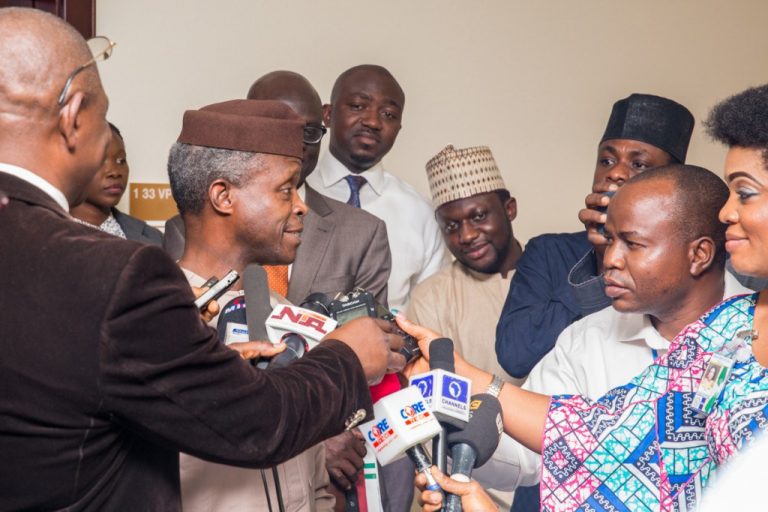 VIDEO: Everything Osinbajo told journalists about his visit to Buhari