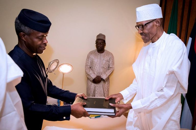 ‘I won’t tell you the details’, says Osinbajo as he submits SGF probe report to Buhari