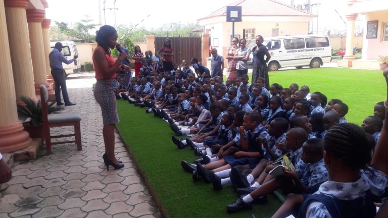 A ‘chic’ takes the message of safety to Nigerian schools