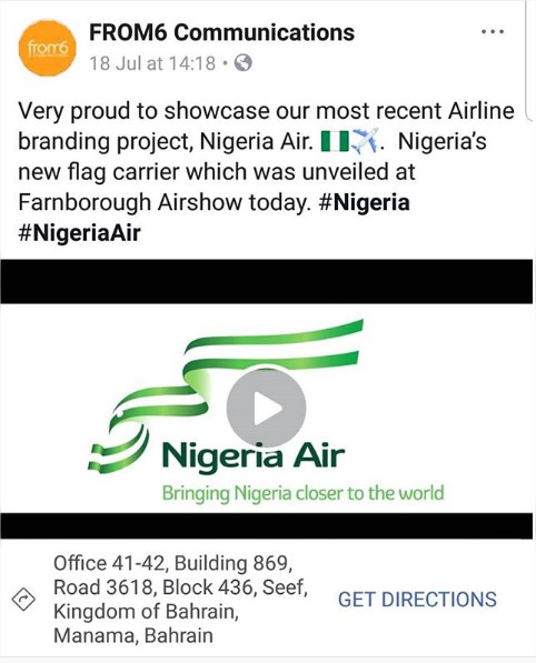 logo designed Bahraini Air CHECK: the Nigeria Was by a Yes FACT company?