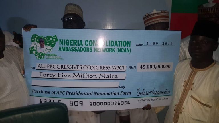Buhari supporters from villages, LGAs, contribute to buy him N45m nomination form