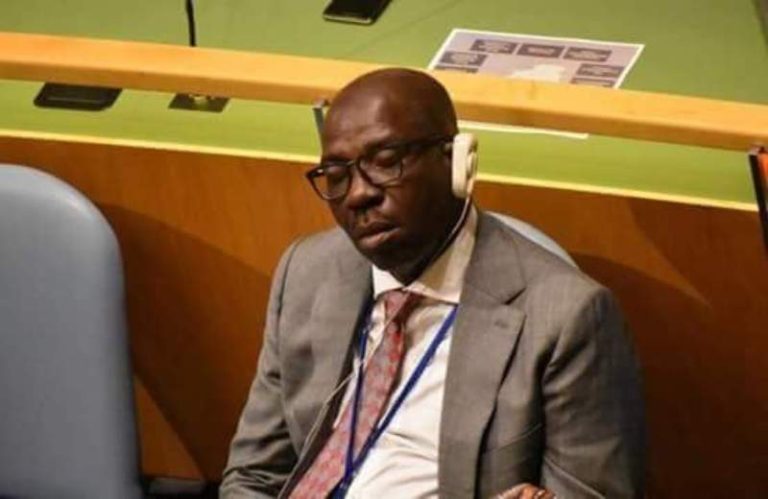 ‘He is only human’: Aide explains why Edo governor slept during Buhari’s speech at UNGA