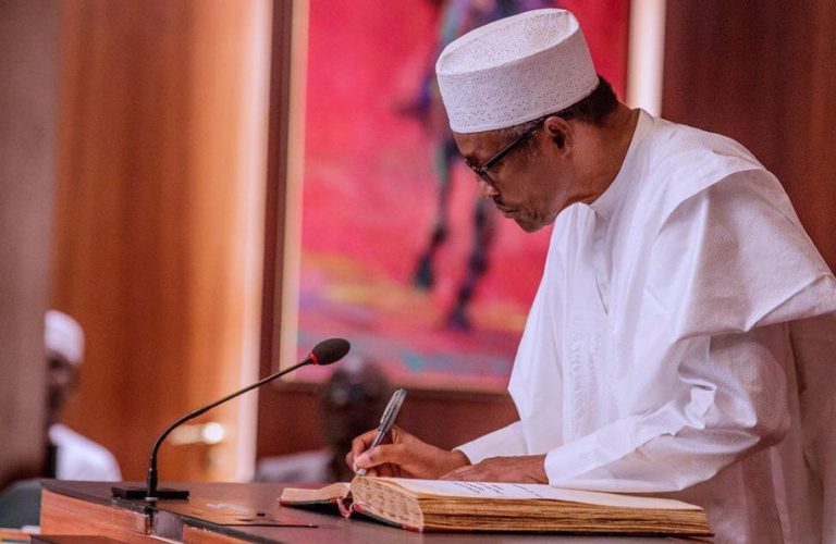FULL TEXT: Buhari’s speech during swearing-in of Acting CJN, Tanko Mohammed