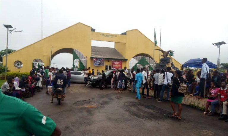 Four months after first demonstration, FUOYE students protest again over lack of power