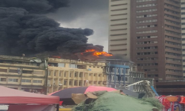 One feared dead in fire outbreak at Balogun Market ──Witness says
