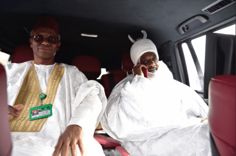 Deposed Sanusi departs Nasarawa for Abuja with El-Rufia after court ordered his release