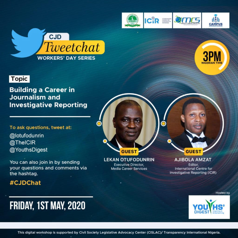 Workers’ Day: Youths Digest to host celebrated Nigerian journalists for CJD chat