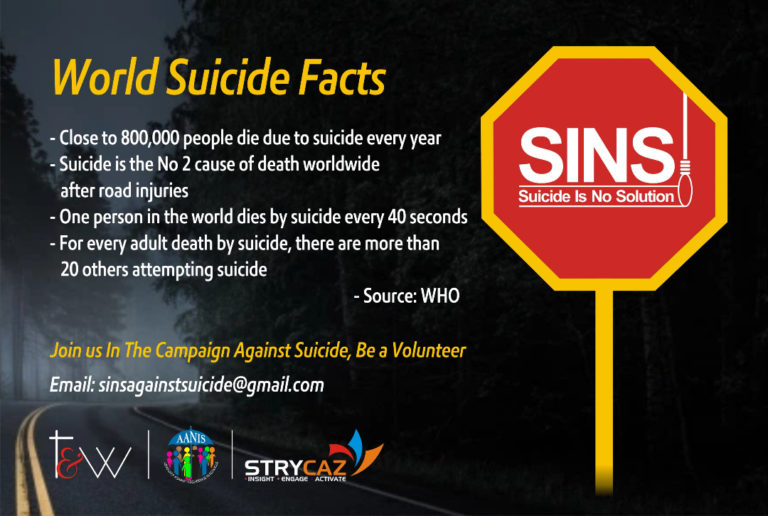 Group launches anti- suicide campaign, says it hopes to curb deaths by suicide
