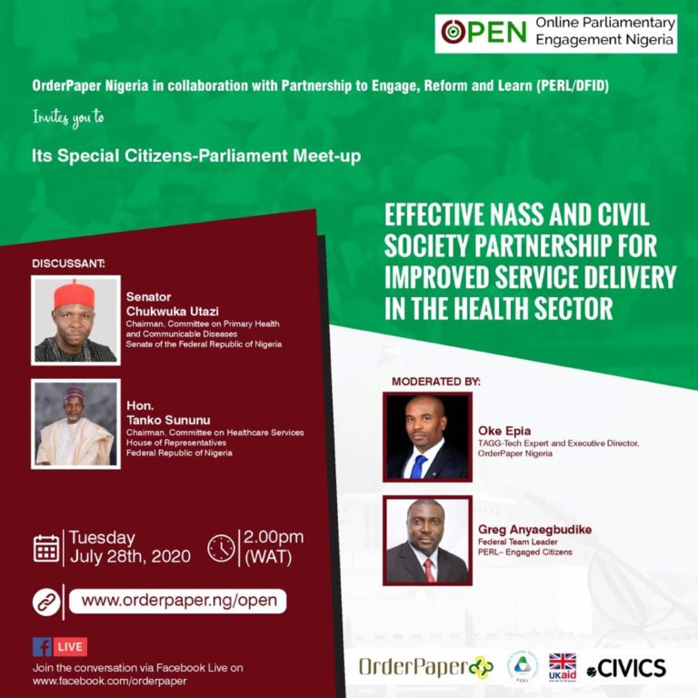 OrderPaper hosts NASS health committees on COVID-19 service delivery