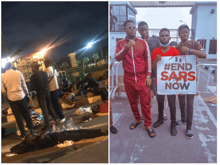 #EndSars protesters keep vigil at Lagos House of Assembly amid police intimidation