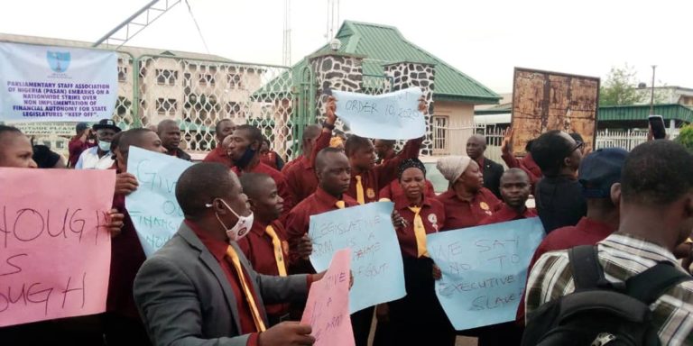 Parliamentary workers in Ogun, Lagos, Sokoto, 5 others shut down House of Assembly complexes