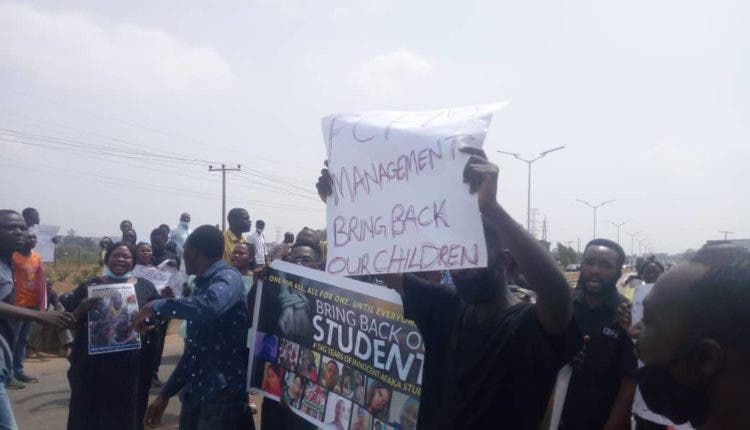 Parents and students protest abduction of 39 students in Kaduna