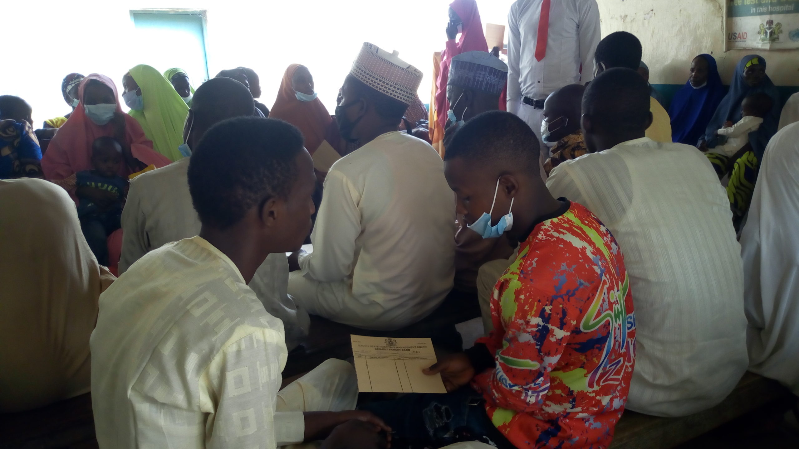 Patients on queue to see a doctor at a Bauchi General Hospital