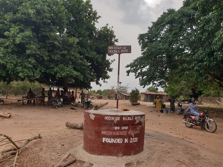 Entrance to Kajola community, the host village from where Iskilu Wakili, alledged kidnapper was arrested by members of the Oodua Peoples Congress (OPC)