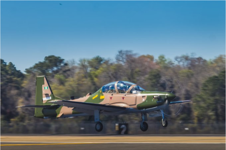 War on terror: Nigerian pilots train on Super Tucano fighter jets at US Air Force base ahead of delivery