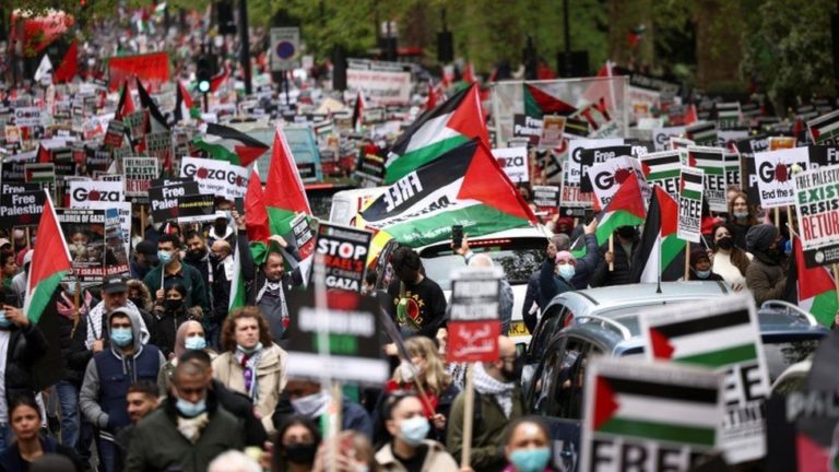 Thousands march across the world in solidarity with Palestinians amid Isreal’s bombardment