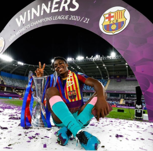 Nigeria’s Oshoala becomes first African woman to win UEFA Champions League