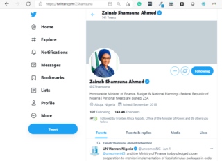 Zainab Ahmed account
