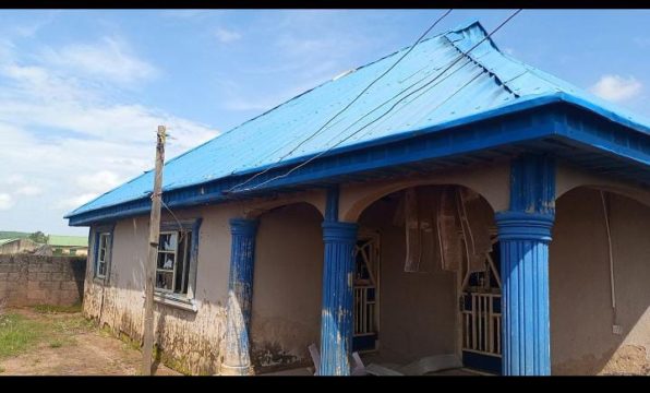 House destroyed in Jebbu-Miango.