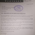 Acknowledgment copy of FOIA reminder to the Clerk of Akwa Ibom State House of Assembly