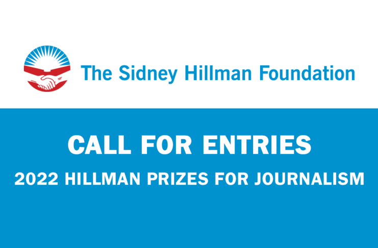 The Sidney Hillman Foundation 2022 Hillman Prize Call for Entries on Now through Jan 30 | Hillman Foundation