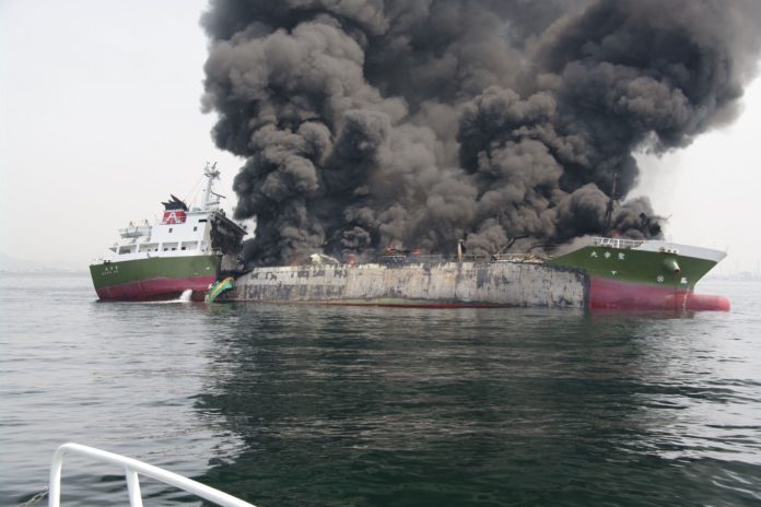 SEPCOL oil vessel explosion. Credit: asaaseradio.org