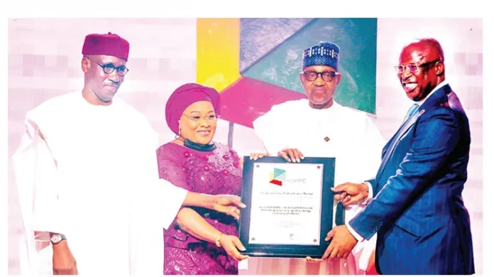 Uncertainty Buhari, at the unveiling of NNPC Limited
