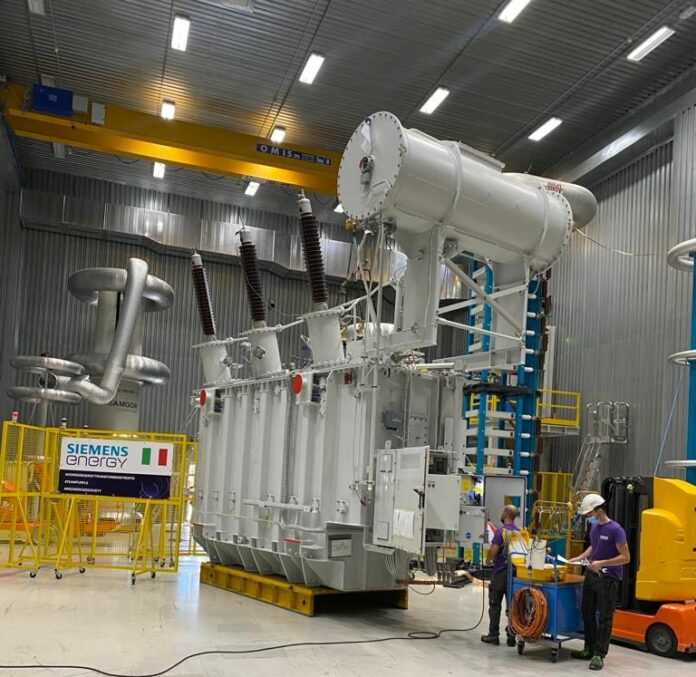 One of the Mega transformers delivered by SIEMENS to Nigeria