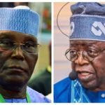 Candidate of the Peoples' Democratic Party for the 2023 presidential election, Atiku Abubakar (L) and his counterpart from the All Progressives Congress, Bola Tinubu