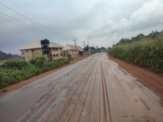 Gallops created by the contractor along the Okigwe end of the road
