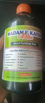 Madam F Kayes Bitters, Ghana herbal product