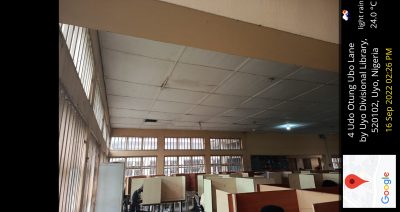 Poor lighting at Divisional Library, Uyo.