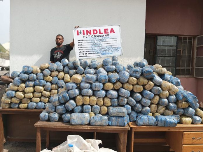 Display of drugs seized in the FCT