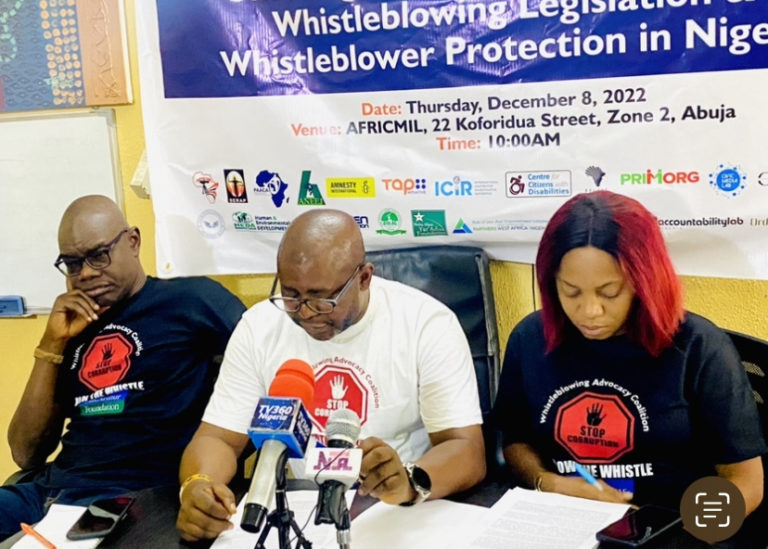 Corruption: Whistleblowers are victimised in Nigeria’s public sector – Coalition