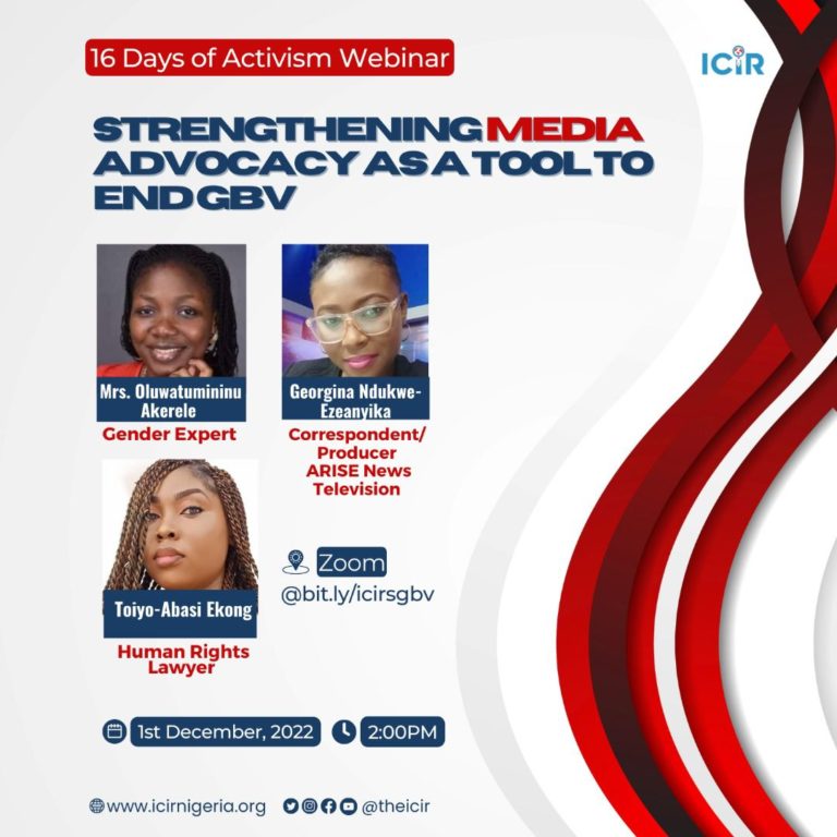 ICIR engages experts on advocacy against gender-based violence