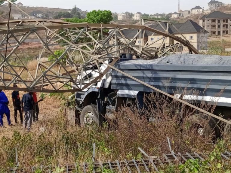 Truck hits transmission tower in Abuja, disrupts power supply