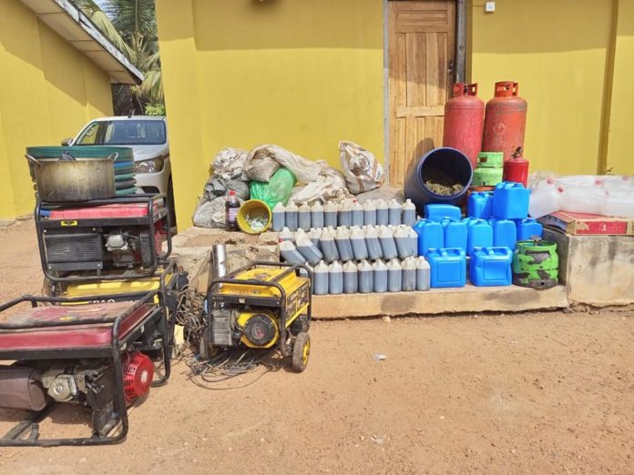 Some items recovered in a warehouse in Ogun state