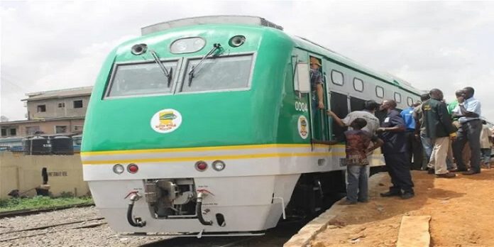 A train belonging to the Nigerian Railway Corporation