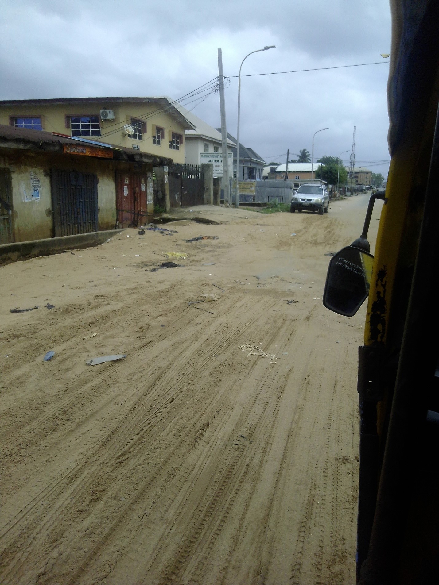 The deserted Oguta Road in Onitsha on August 22