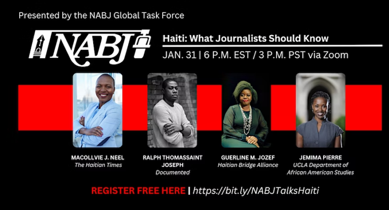 National Association of Black Journalists offers webinar on Haiti