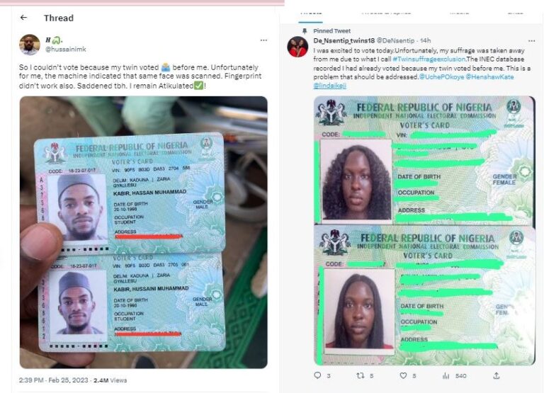 2023 election: Disenfranchised for being identical twins