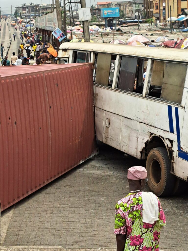 LASTMA: Five cases of container truck crashes recorded on Friday