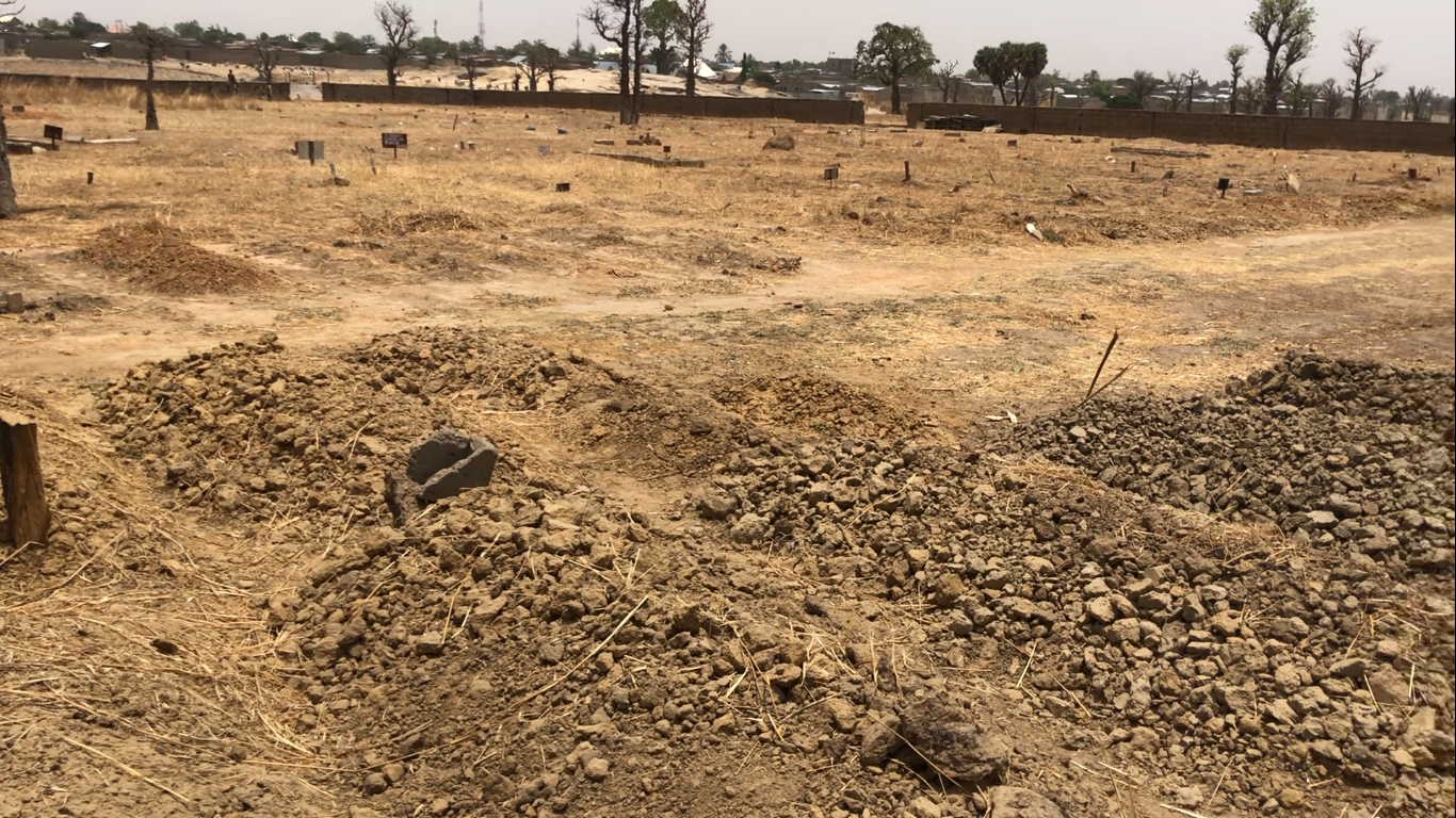 The graveyard where some deceased victims of the violent attack that took place in Tudun Wada were buried. Photo: The ICIR/ Stephen Enoch/April 2023.