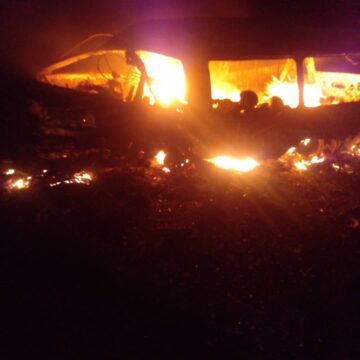 Scene of the Zakirai town, Kano-ringim road accident involving 38 people. Source: FRSC