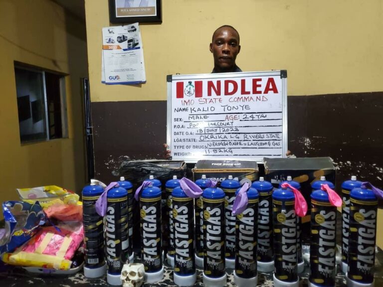 NDLEA intercepts 64,863kg ‘laughing gas’ in Lagos, Imo