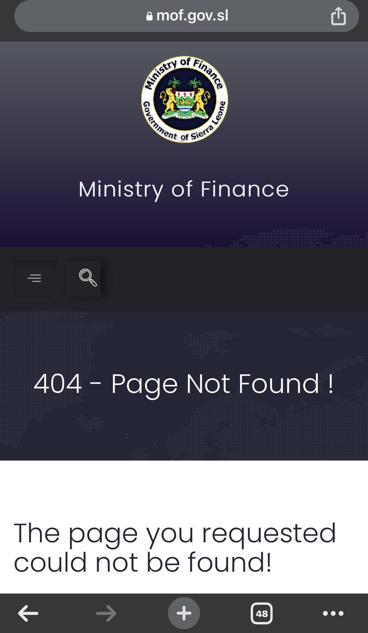 Sierra Leone Ministry of Finance website