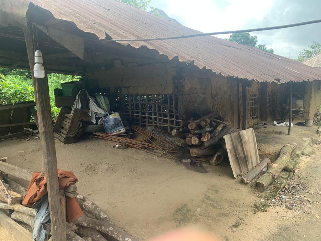 Agnes Thankgod's damaged mud house